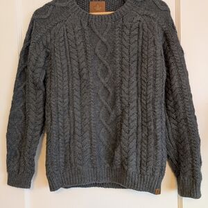 Gray Cable Knit Sweater